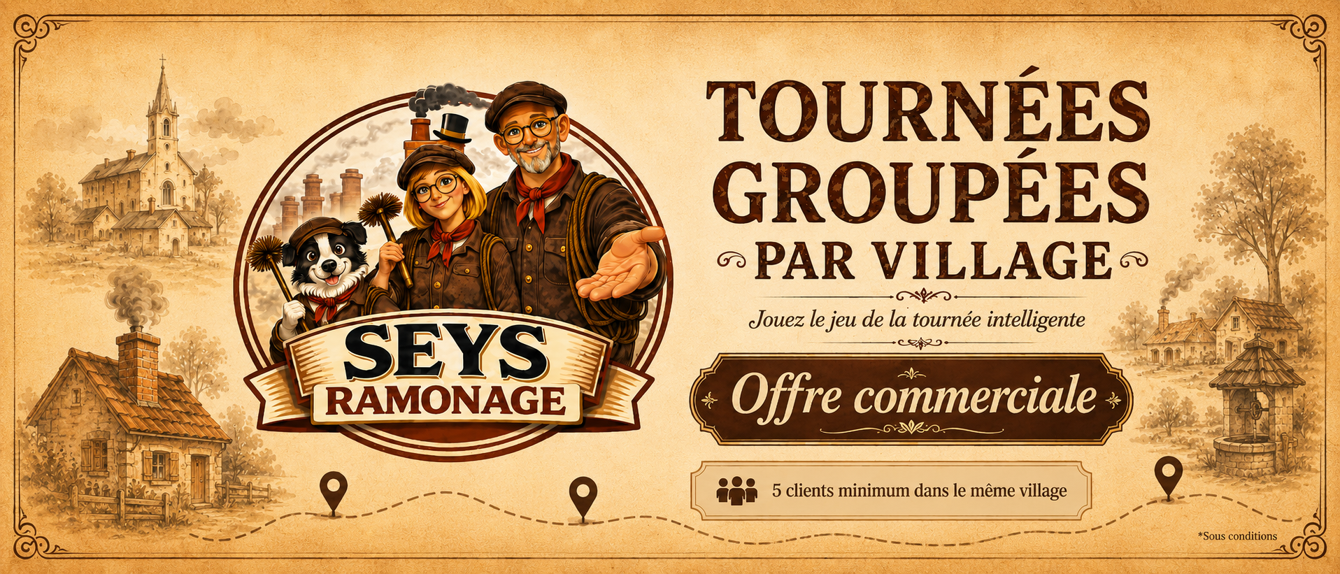 Tournées groupées par village SEYS RAMONAGE